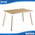 Fashion wood table with wood legs cheap dining table
